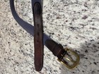 Yri Vintage Old Elm Club Golf Belt Leather Solid Brass Buckle Sz 36