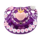 Diy Pacifier With Big Shield - Large Size  Dark Purple  Baby Soothing Accessory