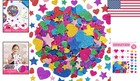 1024pcs Colorful Glitter Foam Stickers - Heart   Star Shapes For Kids  Crafts