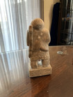 Canadian Inuit Eskimo Hand Carved Soapstone Hunter With Beaver Catch