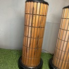 2 Brown Mcm Vintage Gruvwood Midcentury Modern Teak Table Lamp No Shades