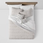 5pc King Quinlan Stripe Dot Comforter Bedding Set Gray - Threshold