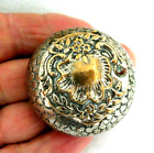 Antique Silver Plated Trinket   Snuff Box W  Mirror
