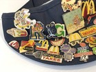 Vintage Mcdonalds Employee Visor Hat With 40 Pins On It