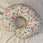4 Pc Boppy Lot  Pillow  2 Pillowcases - Floral   Owls  Green Fern Nursing Cover