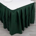 Hunter Emerald Green 21 Feet Pleated Table Skirt Polyester Fabric Tradeshow