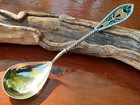 Sterling Silver Vintage Jgk Johan G Kjaerland Norway Gilt Plique A Jour Spoon