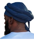 Blue African Pre-tied Turban For Men