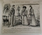 Punch Cartoon 1881 Antique Original Rare Vhtf Etch Fashion Artist Humour Lights 