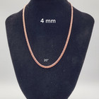 100  Pure Copper Cuban Link Chain Necklace     20 Inch     4mm