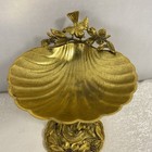 Vintage Matson 24 Kt Gold Plated Filigree Pedestal Soap Dish Hollywood Regency 