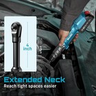 Seesii 3 8  Extended Cordless Electric Ratchet Wrench 220rpm Brushless 2xbattery
