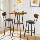 Bar Table  2-tier High Top Pub Table  Counter Height Table With Storage  Small
