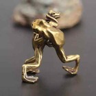 Chinese Collection Asian Brass Wrestling Frog Exquisite Fengshui Statue