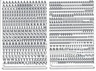 Mecanorma Transfers Lettering A3 468 36 Cln  387 Gaillard Bold 10mm