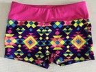 Circo Shorts Girls Dance Gymnastics Sz Xs 4-5 Pink Multicolor Geometric