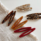 2pcs set Acetate Hair Clips Hollowed Oval Geometric Barrettes Side Pins Hairpin 