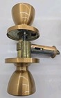 Mcm Antique Matching Set 4 Passage Doorknobs  1 Locking Bath Copper Tulip Style 