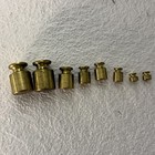 Vintage Ohaus Scale Corporation Brass Balance Weight Set Fractional   Grain 8 Pc
