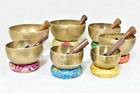Chakra Healing Tibetan Singing Bowl Set Of 7 Hand Hammered Himalayan Meditation
