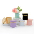 Set Of 6 Pcs  Round Shaped Flower gift Boxes  4 dia X 4   Mixed
