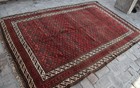 1940s Antique Hand Knotted Rug 6x9 Afghan Baluchi Antique Oriental Area Carpet