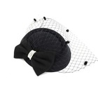 Bowknot Pillbox Fascinator Hat With Veil For Women Wedding Tea Party One Size