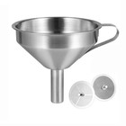 5  Food Grade Stainless Steel Kitchen Funnel W Strainer Filter For Transferring