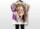 Janis Joplin Singer Songwriter Print Canvas Wall Art Home Decor - Poster 20x30