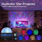 Rgb Galaxy Star Projector Night Light Usb Rechargeable7 Modes Starry Lamp Remote