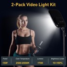 2-pack Led Video Light Kit 15w Studio Light  2500-8500k Color Temperature Tripod