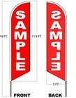 4 Less Co Open - Windless Swooper Flag 15  Tall Large Kit Feather Banner Sign   