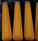 Vintage Butterscotch Bakelite 6 Knives Flatware Set Retro Usa Mcm