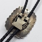 Navajo Sterling Silver   Turquoise Mens Bolo Tie Signed Pc
