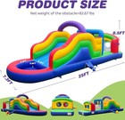 25ft Pvc Inflatable Obstacle Course Castle Bounce House Slide Tunnel For Backyar