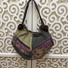 Cirque Du Soleil Geometric Tassel Purse Handbag Fabric And Leather 