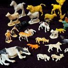 Vintage Plastic Farm Animals Lot Marx Mpc Hong Kong Toys Figures Cows Horses