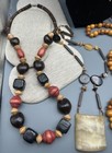 Vtg Necklace Lot - Wooden  Horn  Nut  Beaded Assorted Estate Costume Jewelry Mix