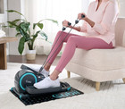 Cubii Go Plus Seated Elliptical With Resistance Band Handle    Mat  blue Smoke 