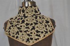Antique Stand Up Collar Victorian Edwardian Velvet White Lace Dicky Original 