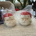 Vintage Santa Claus Salt   Pepper Shakers Mcm Taiwan Christmas Holiday Decor New