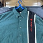 Vintage Wrangler Button Down Shirt Size Xl Green Black Long Sleeve 