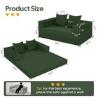 Futon Sofa Bed  4   in   1 Convertible Sofa Bed  Folding Boneless Couches For Liv   