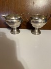 Elgin Silversmiths Vintage Sterling Silver Weighted Creamer   Sugar Bowl Set