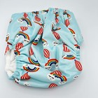 Baby Diaper Cover  Pocket Adjustable Snaps Rainbow   Balloon Print One Size