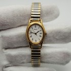 Seiko Ladies Vintage Gold Tone W  White Dial   Roman Numerals Quartz Watch