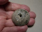 Ancient Pre-columbian Jade Spindle Whorl_38mm_mayan_ca 900 Ce_excellent
