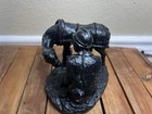 E j Mining Memories Coal Miner Feeding Horse Figure Hand Made From British Coal