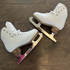 Jackson Evo Youth Girls Ice Figure Skates White Size 2 W