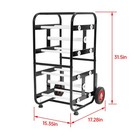 Wire Spool Rack Cable Holder Dispenser With 10 Rods Multiple Axle Spool Cart